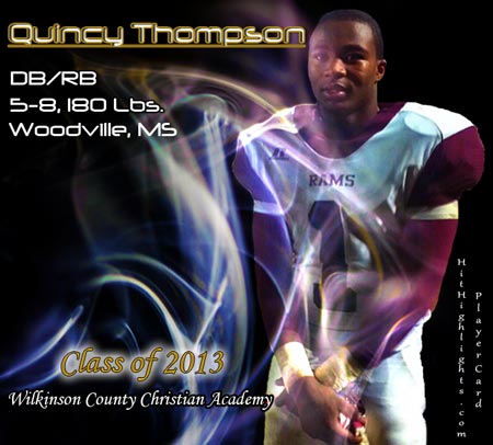 Quincy Thompson Football Poster Player Card image